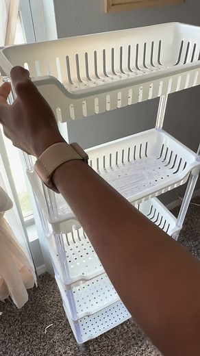 Hi Lovelies! Come follow along as I show you how I turned this dollar tree stack rack into an organization stand. #dollartree #hack #DIY #organization #BudgetFriendly | Golden Grace Co