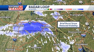 HEADS UP... Snow showers and some embedded squalls racing from southern Worcester into northern CT and RI. Brief burst of snow with reduced visibility impacting travel #WCVB | Boston Weather Updates
