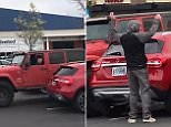 Bad parker gets blocked by two Jeeps to teach him a lesson