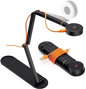 Portable Document Camera & Webcam: USB 5MP Visualizer with Built-in Mic & Free Web APP Based on Amazon Web Service for Remote Teaching&Business Meeting Windows MacOS Chromebook Compatible