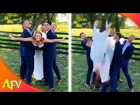 She SLIPPED on Her Dress! 🤣 | Best Wedding Fails | AFV 2022