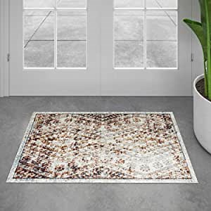 Albert Rust Modern 2x3 Entry Rug - Indoor Front Door Rug - Small Area Rug - Kitchen Rug - Bath Rug Carpet - Alfombras para Salas Modernas - Contemporary, Diamond