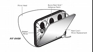Convex Passenger Side Mirror Replacement Glass for 2000-2001 CADILLAC CATERA