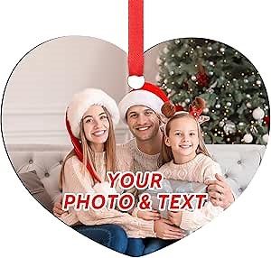 Personalized Christmas Ornaments 2025 - Custom Photo Ornament Customized Xmas Wood Ornament Gift for Christmas Tree Decoration