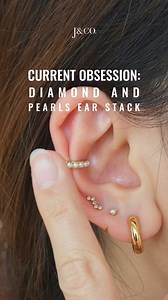 7.7K views · 90 reactions | Diving deep into elegance with our current obsession: pearls and diamonds ear stack. A timeless fusion of sophistication and sparkle.  | Jcojewellery | Facebook