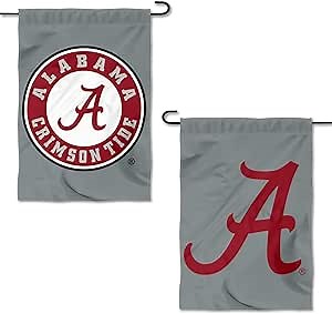 Crimson Tide Double Logo Garden Flag and Yard Banner