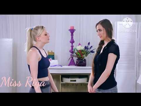 Lesbian Sloppy Kiss, Hot Blonde Lesbian Kissing Brazilian Latina Blonde & Brunette Lesbians Kissing