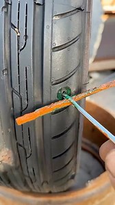 1.8M views · 5K reactions | A close-up look inside a tubeless tyre puncture repair. The repair strip seals the injury from within and restores air pressure. This video is shared for educational and demonstration purposes.  Would you trust this repair? Yes or No  #tyre #mechanic #facebookreels | TyreFix-YounasK | Facebook