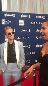 1K views · 42 reactions | Lesbian singer songwriter Stephanie Rice Music rocking her look at the #GLAADAwards! | GO Magazine | Facebook