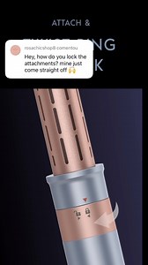 Replying to @rosachicshop8 To lock the DigitalAIRE Styling Wand attachments: While holding the attachment with one hand and the base with your free hand, twist the base to the left/clockwise, till you see the lock image in the locked position. Find DigitalAIRE Styling Wand @target #blowout #hairtutorial #stylingwand #conair | Conair Beauty | Facebook