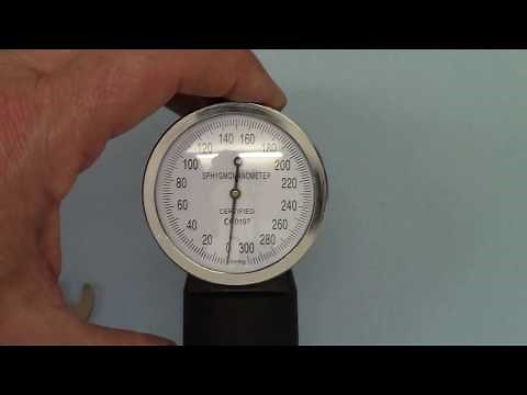 Sphygmomanometer set up How to set the Zero on an aneroid sphygmomanometer