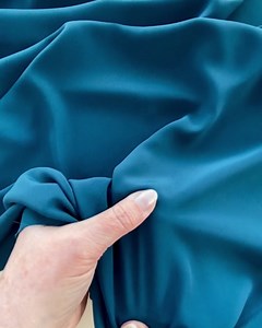 Minerva Polyester Morrocaine Crepe Fabric Black - per Yard