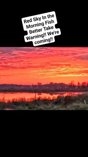 Red in the morning sailors take warning....or fish take warning...??? Got wet, a little cold but it didn't matter because the fish bit well! #fall #sunrise #fire #walleye #crappie #fishing #wisconsinoutdoors #wolfriver | Mr. Bluegill Outdoors - Troy Peterson