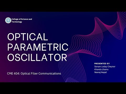 Optical Parametric Oscillator Working