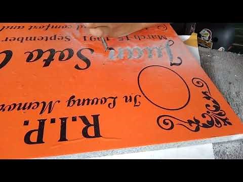 how to engrave a granite (manual engraving)