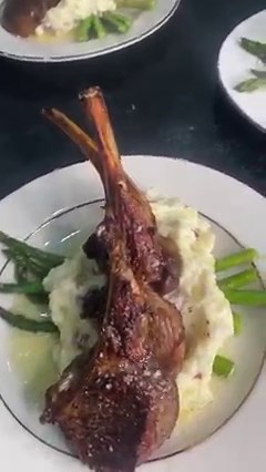 3K views · 120 reactions | Lamb chops, asparagus, mashed potatoes with vegetables. | Chef's Recipes | Facebook