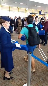 The most senior flight attendant in the world, Betty Nash, is joining us in welcoming the 75th flight passengers. #ReaganNational75 | Ronald Reagan Washington National Airport