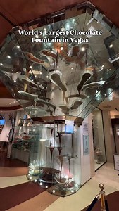 World’s largest chocolate fountain located in Las Vegas inside the Bellagio hotel #vegas #lasvegas | Foodie Dhillon