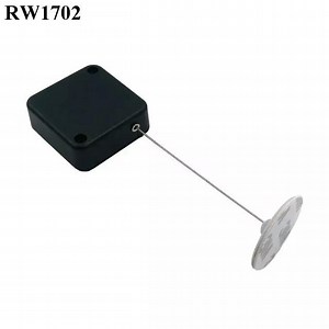 [Hot Item] Anti Theft Cable Retractor with Dia 30mm Circular Adhesive ABS Plastic Plate