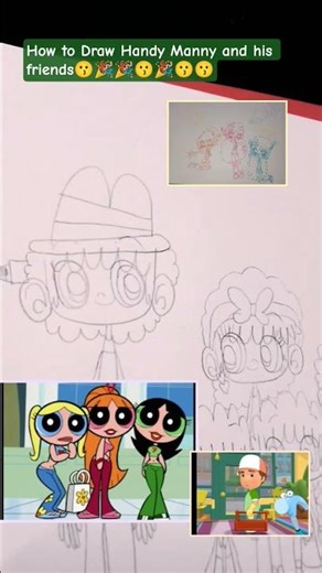 How to Draw Handy Manny and his friends from Handy Manny😗🧁