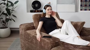 Luxury Oversized Square Couch Corduroy Recliner Sofa Chair, No Assembly Required, 67" Zero Gravity Lounge Chair Deep Seat for Living Room, Bedroom, Includes 3 Pillows, Gray