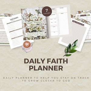 Daily Faith Planner Printable: Christian Devotional Journal (PDF) - Etsy