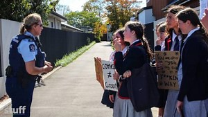 Girls' school students protest