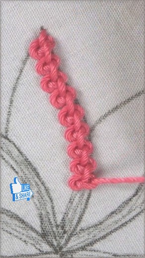 beautiful braid stitch easy following sewing tutorial #shorts #handembroidery #reels #reelsviral #reelsvideo #trending #viral #viralreels | EmbroideryBook