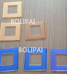 [Hot Item] Frosted Bevel Edge Mirror Switch Plate Tempered Glass Electrical Cover