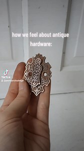 5.3K views · 65 reactions | Excuse my dirty hands, but I just had to show off this adorable keyhole cover 凉 #cutethings #antiquehardware #architecturalsalvage | Peoria Architectural Salvage LLC | Facebook