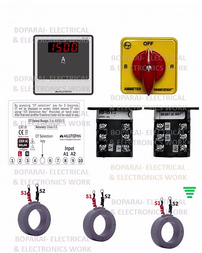 ASS- AMMETER SELECTOR SWITCH WIRING CIRCUIT #ammeter #metering #electrical #transducers | Boparai- Electrical & Electronics Work
