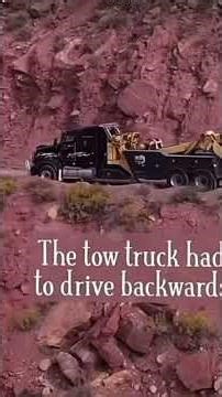 Truck driver gets stuck on a mountain. Imagine the tow bill 🤯 #Trucker #mountains #wow