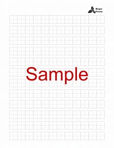 Writing Practice Paper | Chinese Japanese Korean Character Grids (pdf)-colored and Black Template - Etsy