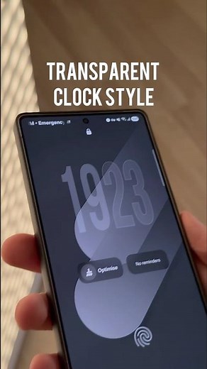 Transparent Clock style on Samsung 🕥