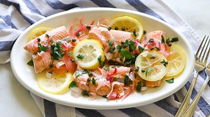 Easy Poached Salmon Recipe - Mashed