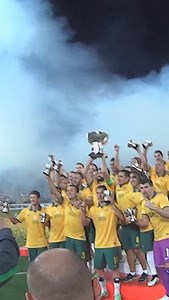 FROM THE ARCHIVES: Previously unseen footage from after the 2015 AFC Asian Cup Final 👀🏆 Go onto the pitch and inside the dressing rooms with the #Socceroos as we created history #OnThisDay 10 years ago 💚💛 | CommBank Socceroos
