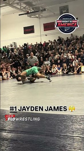 #1 Jayden James gets the first period fall to close Blair’s lead to 20-18 with four bouts to go!