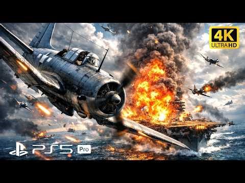 (PS5) MIDWAY AIR WAR 😱 | Destroying Japanese Carriers | COD Vanguard Pacific [4K HDR]