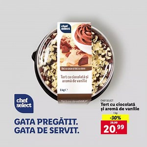 Mixat. Pudrat. Ornat. Pozat. Dă skip cu Chef Select la ore de pregătit deserturi complicate și bucură-te de mai mult timp pentru tine. ⏰ Intră pe surprize.lidl.ro/chefselect și surprinde-i pe ai tăi cu ceva bun, cum ar fi un tort cu ciocolată și aromă de vanilie gata de servit! 🎂 | Lidl Romania