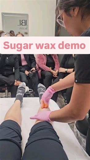 Sugar wax demo ft. My legs #sugarwax #FutureEsthetician #esthetics #model #waxing #demo #sugaring | 2911 Aesthetic Studio