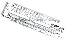 EMI EKG Ruler # 422 EKG Pocket Reference Guide – Electrocardiogram Measurement Tool for Students & Medical Professionals