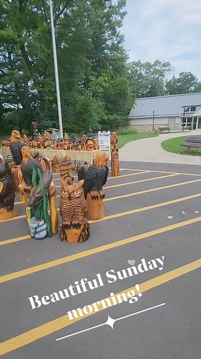 Sunday morning Waterfowl Festival set up 🦆 #waterfowlfestival #baycitymichigan #chainsawcarving #chainsawart #chainsawman #rusticdecor | Rustic Designs and Carvings