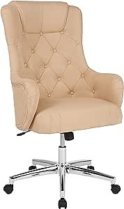 Flash Furniture Chambord Home and Office Upholstered High Back Chair in Beige Fabric