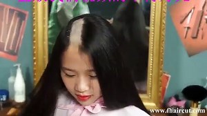 Chinese School girl headshave