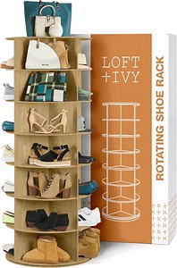 Loft and Ivy 7 Tier Rotating Shoe Rack Tower 360 Spinning Lazy Susan Organizer for Closet Entryway or Bedroom Shoe Storage - Etsy