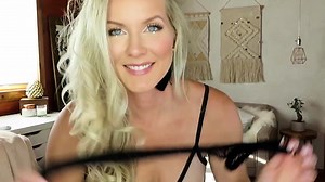 Lingerie babe tease and masturbate