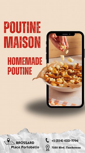 🍟🧀 Poutine maison | Homemade Poutine 😋🇨🇦 FR : Le classique québécois revisité ! Fromage en grains fondant, sauce chaude et ta garniture au choix : poulet, bœuf ou version végé. EN : The Quebec classic, reimagined! Melty cheese curds, warm gravy, and your choice of topping: chicken, beef, or veggie. 📍 La Luncherie – Place Portobello, 7250 Blvd. Taschereau 📞 1 (514) 622-7796 📲 @place.portobello #PoutineLovers #QuebecClassic #ComfortFood #placeportobello | La luncherie