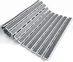 Bathtub mat Non Slip[27x15.7 Inch]-Shower mat-Bath mat for tub with Suction Cups and Drainage Holes for Bathtub and Shower,Easy to Clean.Comfortable Footing,Foldable (Grey,1 Pack)