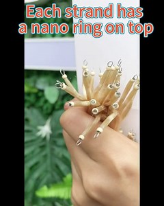 Benehair Human Hair Extensions Nano Ring I Tip Remy Hair Loop in Microlink Full Head Women Seamless Highlight Blonde 100g