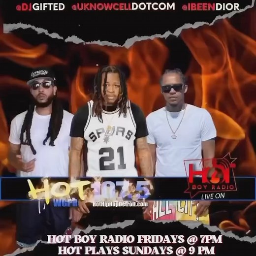🔥Rt Now🔥 HotBoyRadio Live on @hiphopdetroit From 7-10pm 📡 @ibeendior @djgifted313 @uknowcelldotcom | HOT 107.5